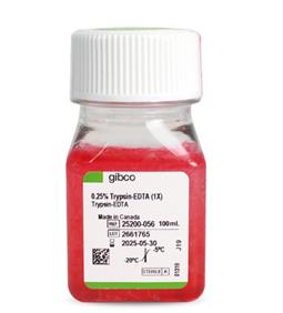 胰酶細胞消化液（0.25%胰酶，含EDTA，含酚紅）Gibco